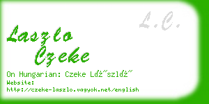 laszlo czeke business card